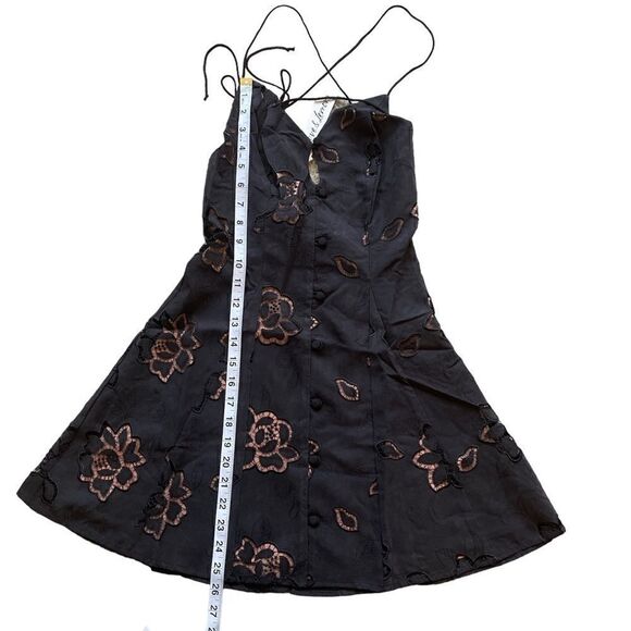 FOR LOVE & LEMONS - RENEE MINI DRESS - BLACK Size XS - Picture 6 of 10